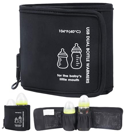 Calentador De Leche Para Bebés, Calentador De Leche Para Bebés-USB Recargable Doble Bottle Sombreros Para Alimentos Para Bebés, Control Preciso De La Temperatura, En La mayoría De Botellas
