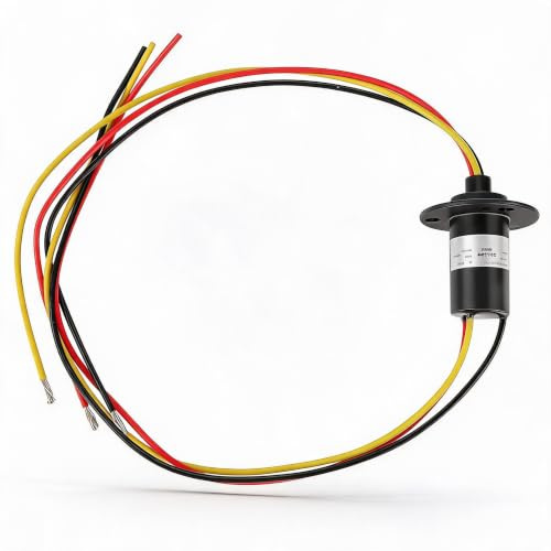 Bague Collectrice 250 Tr/Min 15A 0-600V, Connecteur Rotatif Étanche Anti-Vibration Anti-Poussière, Joint à Bague Collectrice Électrique