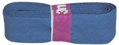 Schrägband 3m x 20mm Baumwolle gefalzt 60 Farben Einfassband Saumband, Farbe:237 jeansblau