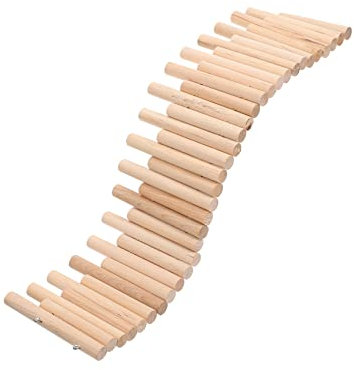 POPETPOP Holzleiter Für Hamsterkäfig Haustier-Spielzeug Aus Sicherem Material Fördert Bewegung Und Koordination Für Kleine Tiere Geeignet Als Käfig-Ornament Und Deko-Element Für Schreibtisc