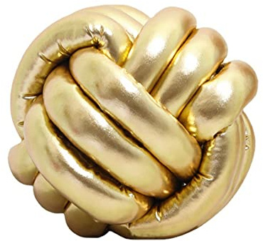 Wnvivi Cuscino A Sfera con Nodo,Cuscino Decorativo con Nodo da 20 Cm,Cuscino con Sfera A Nodo Creativo per Divano, Auto, Ufficio, Decorazione(Oro)