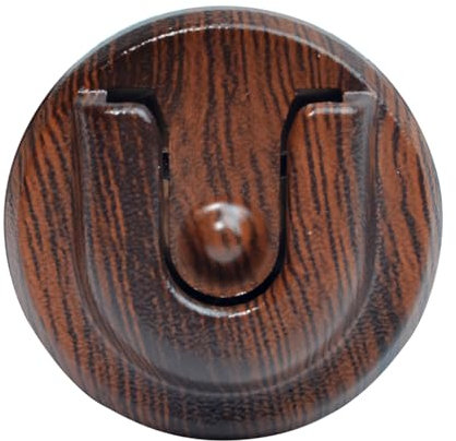 UAYESOK Radio Mic Mount, CB Radio Microphone Holder, Hang Up Clip Holder with 3M Adhesive Back for Midland Kenwood Motorola Baofeng CB PMR Mobile Radio for Car Jeep Home Office (Wood, 1)