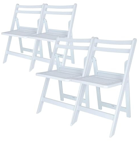 ARANAZ S.L. MANUFACTURAS DE LA MADERA Set 4 sillas Plegables ELO 44x39x78,5cm Color Blanco