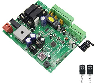 Motor Puerta Corredera, Universal Pull Arm Door Machine Motherboard 24V Electric Swing Gate Opener Control Board Automatic Gate Door Controller Actuador for entrada ,para puerta(Board with 2 remotes)