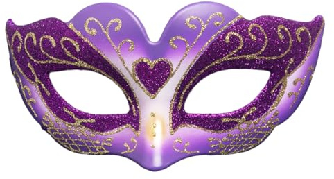 JAMNGHB Masque élégant demi-visage pour bal masqué pour enfants filles vintage à paillettes carnavals vénitiens pour Halloween, fêtes costumées
