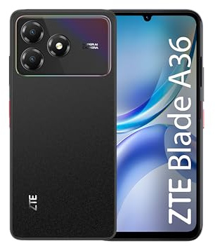 ZTE Blade A36 Smartphone 4G, Memoria 128GB, RAM 12GB (4GB+8GB memory fusion), Batteria 5000mAh, Fotocamera 8Mpx con AI, Android 15, Nebula Black