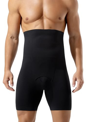 Casey Kevin Shapewear boxershorts mage väg män, hög midja, kompressionsbyxor, män, figurformande under med öppen fluga för sport och vardag