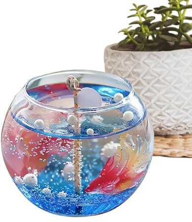 Vela De – Decoración De Con Tema Marino, Luz Aromática En Frasco | Perfumado De Larga Duración Con Diseño De Brillo Relajante Para El Hogar, Escritorio De Relajación Para Mujer
