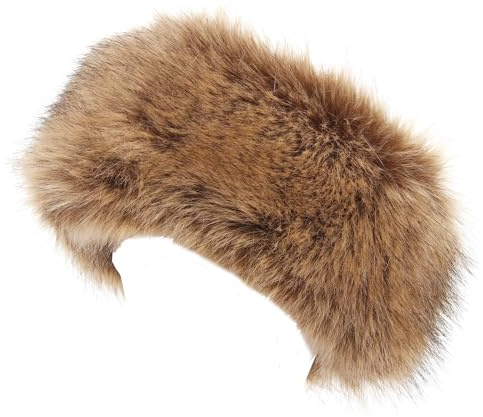 La Carrie Women's Faux Fur Headband with Stretch Winter Ear Warmer Earmuff Medium