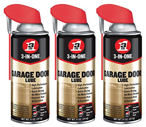 3-in-ONE Professional Garage Door Lubricant Smart Straw Spray, 11 Ounce (3 Pack)