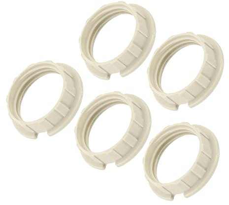 sourcing map G9 Luz Enchufe Anillos Lámpara Pantalla Soporte Adaptador Anillo Reemplazo para Lámpara Accesorios, Blanco Paquete de 5
