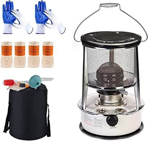 Petroleum Stove for Indoors, Portable Petroleum Heater, Mobile Petroleum Heater with 4 Replacement Cores, Petroleum Heating for Camping Outdoor Indoor B