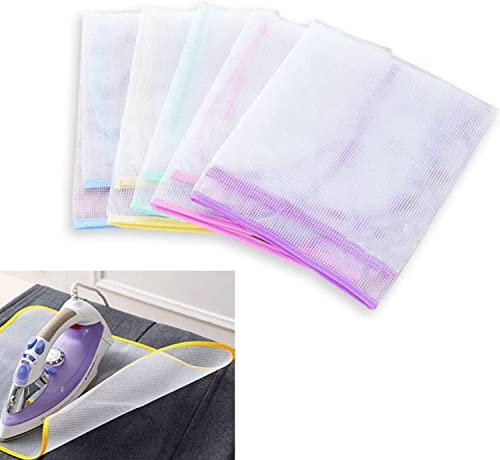 Bügeltuch,4 Stück Schutzbügel Tuch Bügeltuch Mesh Stoff Pad Gitternetz Bügeltuch verhindert unschöne Glanzstellen Bügelhilfe schützt empfindliche Stoffe für Einfaches Bügeln und Schutz 40 * 60CM