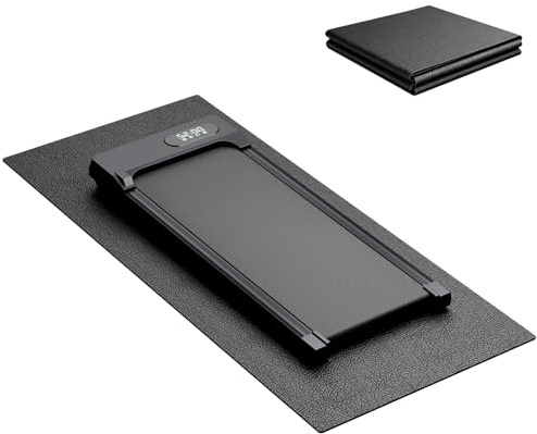 HomeFitnessCode Exercise Mat for Treadmill, Upgrade Thickness 6mm Non-Slip Texture 100% PVC Foam for Yoga, Treadmills, Bikes, Rowers and Cross Trainers