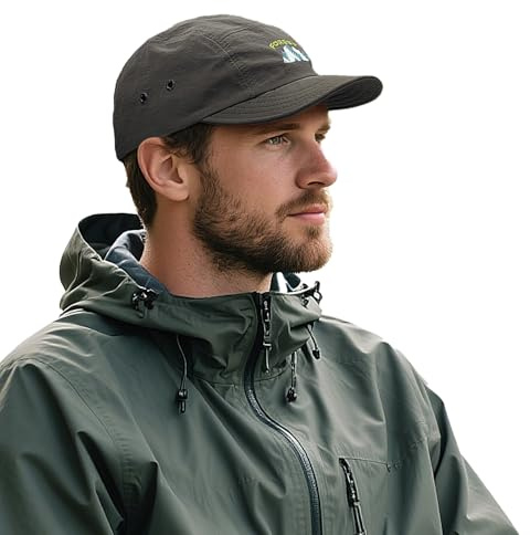 Clakllie Baseball Caps Kurzer Krempe Nylon 5 Panel Cap Unisex Flat Brim Trucker Caps Low Profile Dad Cap Damen und Herren UPF50+ Kappe