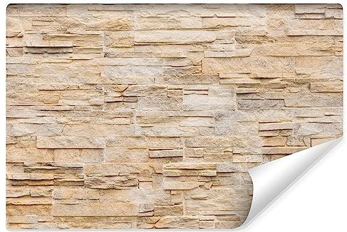 Muralo – 3D-tapet stenutseende – fibertapet – fototapet 3D-effekt – tapet för vardagsrum sovrum tapet stentapet – tegelmönster – Br. 135 cm x hö. 90 cm