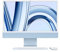 Apple 2023 Computer desktop all-in-one iMac con chip M3: CPU 8-core, GPU 10-core, display Retina 4,5K 24, 8GB di memoria unificata, 256GB di archiviazione SSD, accessori in tinta. Color Azzurro
