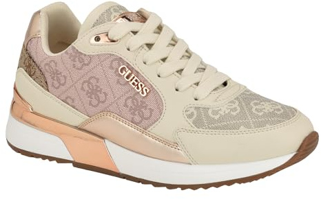 Guess Moxea, Scarpe da Ginnastica Donna, Logo Rosa Chiaro Multi 684, 38.5 EU