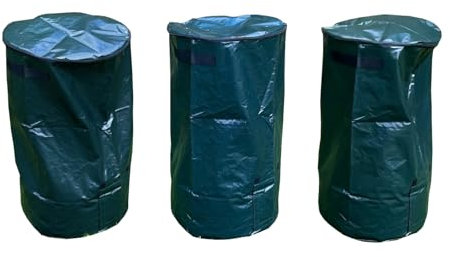 Selections Garden Composting Bin Bags Large Waste Bag With Lid (45cm x 85cm) - Pack of 3
