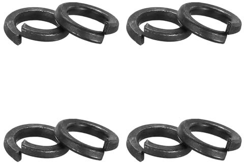 PATIKIL Set di 100 dischi per fessura, dischi a molla M6 304 in acciaio inox, set per viti bulloni, colore nero