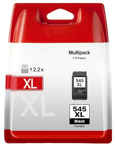 545XL Schwarz Patronen Kompatibel für Canon 545 XL PG545 PG-545 XL Black Druckerpatronen für Canon Pixma TS3350 TS3150 TS3151 TS3450 TR4500 TR4550 TR4551 MX495 MG2550s MG2555s MG2950, Schwarz(1 Pack)