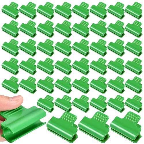 Serre Film Pinces Fixations,50 Pièces Pinces de Serre Vert,Clip Cerceau Tunnel de Filet en Plastique,Pinces Fixations pour Serre 8 mm pour Support d'Extension de Plantes,Cadre,Abris