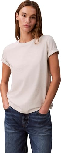 Calvin Klein Camiseta de Manga Corta Mujer Archive Jersey tee con Cuello Redondo