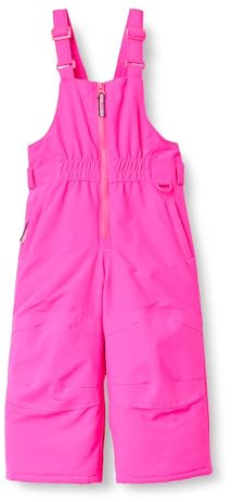 Amazon Essentials Salopette da Sci e Neve Impermeabile da Bambina, Rosa Fluo, 2T