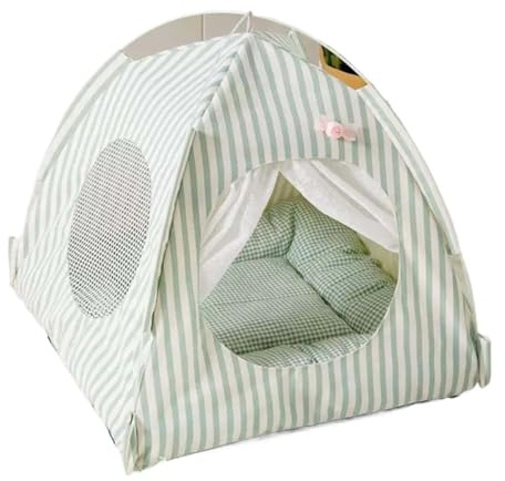 AHYBE Outdoor Hundezelt Katzenzelt Haustier Zelt Nester Hunde/Katzenzeltbett Wegklappen Zelt Mit Bequemer Polsterung Für Kleine Und Mittelgroße Hunde Katzennest(A,41 * 41 * 40CM)