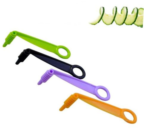 Hemobllo Affettatrice Rotante per Cetrioli e Spirale in Pp Utensile da Cucina Facile da Usare 1 Pezzo Adatta per Verdure Fresche