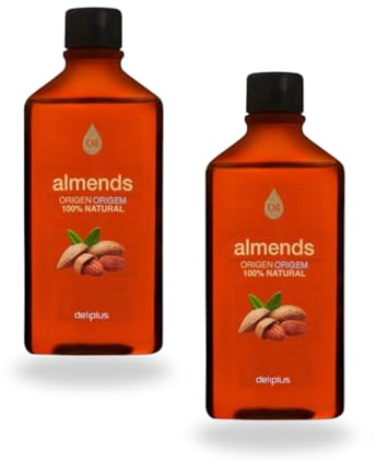 Aceite Corporal de Almendras, 100% Natural, Pack 2 Botellas, 200 ml cada una, Origen Natural