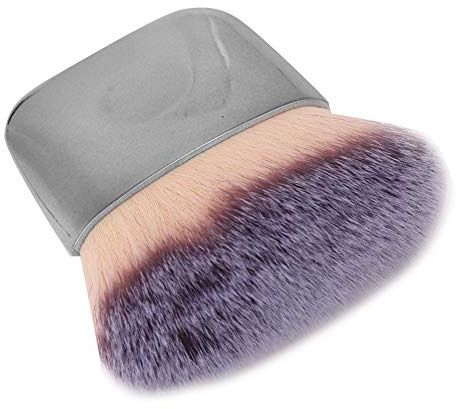 FILFEEL Sminkborste, Mjukt Fiberborstehår för Loose Powder Blush Cream, Hög Elasticitet Lätt Att Rengöra, Våt och Torr Dubbel Användning, med Korthårsdesign för Nybörjarproffs (SILVER)