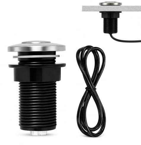 2026 Upgraded Sink Top Push Button with Air Hose Replacement, Air Switch Button for Garbage Disposal Air Actived Switch Sink Garbage Disposal Parts by Ketofa