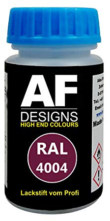 Alex Flittner Designs Pennarello vernice RAL 4004 BORDEAUXVIOLETT opaco 50 ml ad asciugatura rapida acrilico