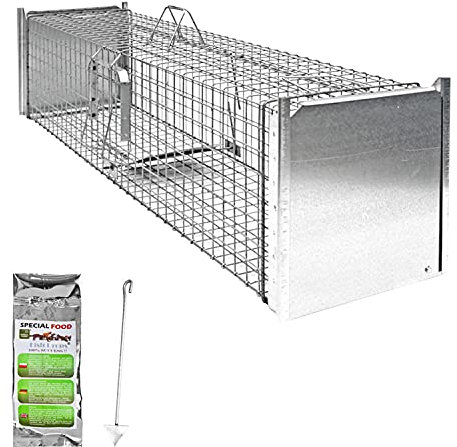 Lebendfalle Marder Lebend Garten Waschbären Fuchs Kaninchen Abwehr Umsiedeln Falle Marder Haus Zubehör Vertreiben Dachboden 130 x 34 x 34 Stable Petigi