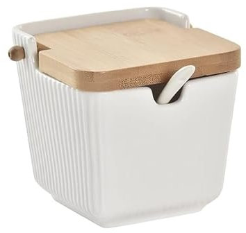 D,casa Salero y azucaro Cocina Blanco Minimalista de Ceramica - Azucarero