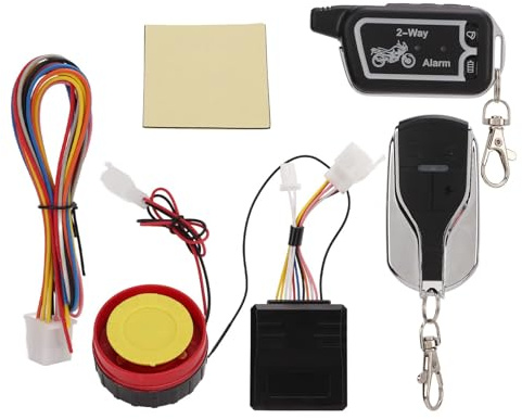 Motorcycle 2 Way Alarm System, Motorcycle Two Way Alarm System Vibration Sound Alert LCD Remote Control Anti Theft Robbery Energy Saving