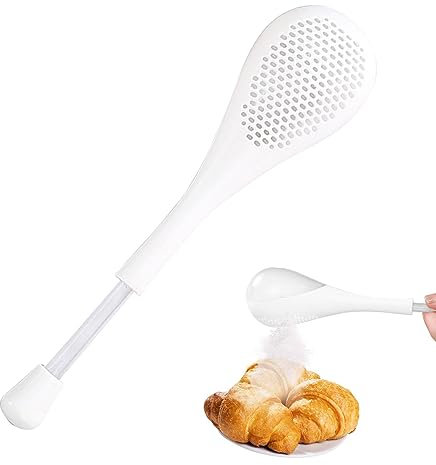 Pomurom Duster Saupoudreuse à farine, tamis à farine, cuillère à sucre – Vaporisateur à poudre amovible, tamis à farine, badigeon, tamis