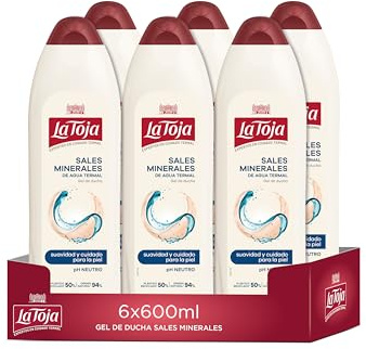 La Toja Gel de Ducha Hidrotermal, pack de 6 de 600 ml (3600 ml), Relaja, Renueva y Revitaliza Tu Piel, Piel Suave y Cuidada 4050 g