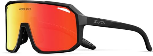SCVCN Cycling Glasses Sports Sunglasses Women Men Bicycle MTB UV400 Protection Running Mountain Bike Baseball Biking Goggles Riding BMX Fishing Running Riding Golf Driving Softball 501