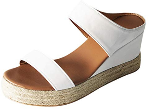 Sandalias de cuña para mujer, color negro, sandalias romanas para mujer con tacón, zapatos de verano, sandalias ortopédicas al aire libre, sandalias ortopédicas, cómodas, con puntera abierta, estilo