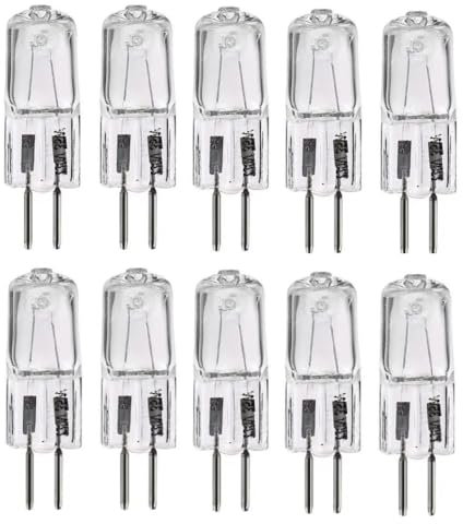 LEDLOCLB Ampoule Halogène GY6.35 12V,50W,Blanc Chaud-2700K,GY6.35 Base Adaptée À L'éclairage Intérieur,blanc Chaud 2700K,50W -10 Pièces