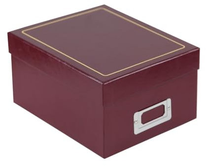 IDEAL TREND Tradition Photo Box für 700 Fotos in 10x15 cm – Fotobox mit edler Prägung: Farbe: Bordeaux
