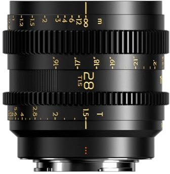 THYPOCH Simera-C 28 mm T1.5 FF Prime Cine Lens for Sony E-Mount – svart