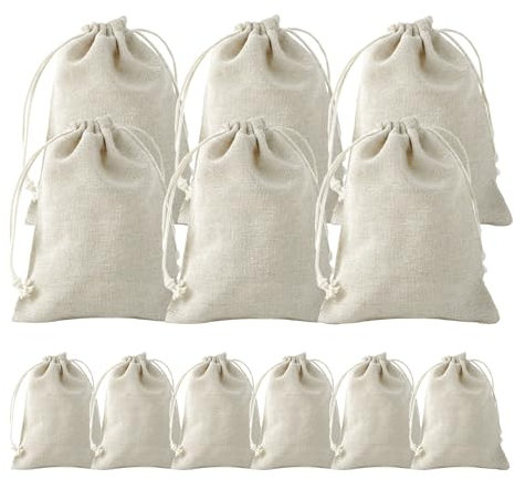 12 Stück Säckchen zum BefüLlen Jutebeutel Jutesäckchen Stoffbeutel Klein Jutesack Säckchen zum Befüllen 15x20/13x18 Cm Stoffsäckchensäckchen Stoffbeutel mit Kordelzug Geschenke zum Kindertag Vatertag