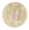 -LUXOR- living Coussin d'assise Coste - en Fourrure synthétique - pour décoration de Salon ou de Chaise - Coussin d'assise Confortable - 40 cm - Rond - Beige - 1 pièce