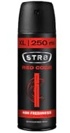 STR8 röd kod DEO SPRAY 250 ml – långvarigt skydd med en uppfräschad träbärnsten doft för dagligt bruk