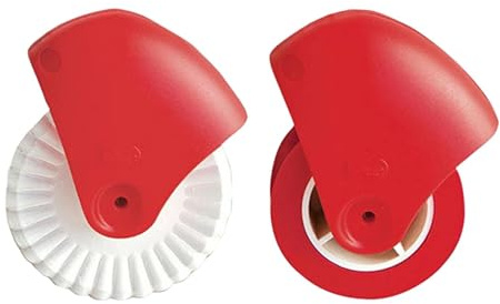 2PCS Pastry Cutting Wheel, Pie Crust Decorating Tools, Pastry Wheel Decorator and Cutter, Pizza Pie Lattice Cookie Bis-cuit Decoration, Rolled Pastry Pie Crimper, D-IY Baking Cooking Tool