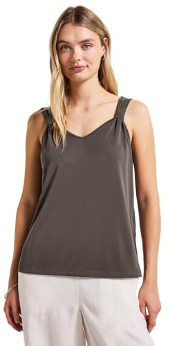 STREET ONE 3227285 Top de Aspecto de Seda con Nudo, Nomad Brown, 40 Mujeres