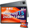 Tab60Pro Android 15 Tablet 10 inch, 24GB+128GB(TF 2TB) 5G Wi-Fi 4G LTE Gaming Cellular Tablet with Sim Card Slot, 7700mAh 5MP+8MP AI Camera, GPS, Widevine L1, BT5.0 Face ID